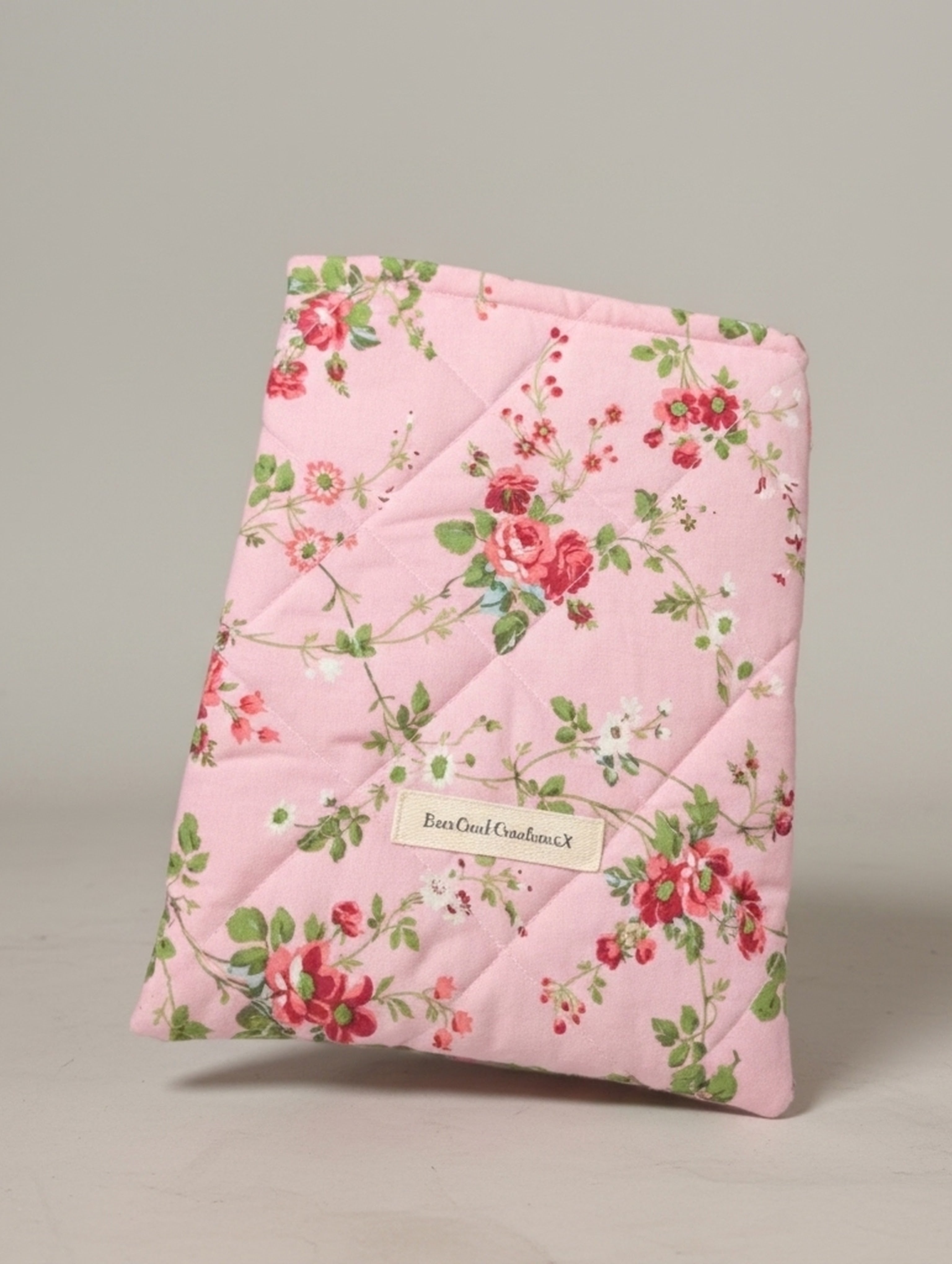 Pink Quilted Floral Kindle Sleeve