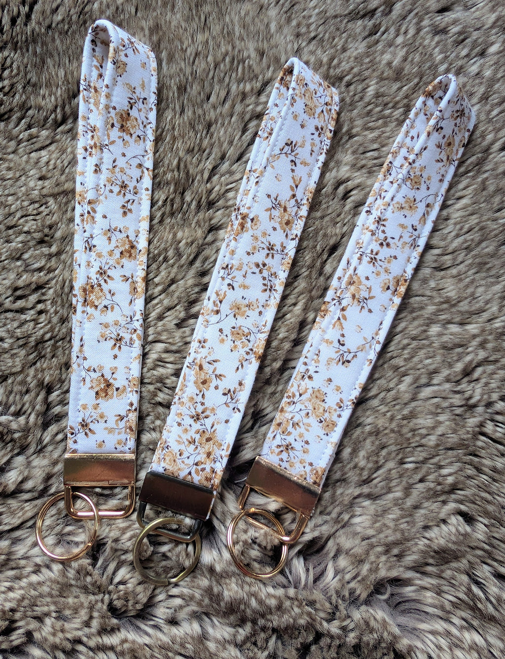Brown Floral Key Wristley