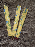 Yellow/Blue Floral Wristlet